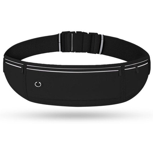 Slim Running Belt Fanny Pack Running Waist Pack for Women & Men,Running Phone Holder Waterproof Running Waist Pack,Running Gear Accessories for Running Walking Cycling Camping Gym (Black)