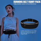 Slim Running Belt Fanny Pack Running Waist Pack for Women & Men,Running Phone Holder Waterproof Running Waist Pack,Running Gear Accessories for Running Walking Cycling Camping Gym (Black)