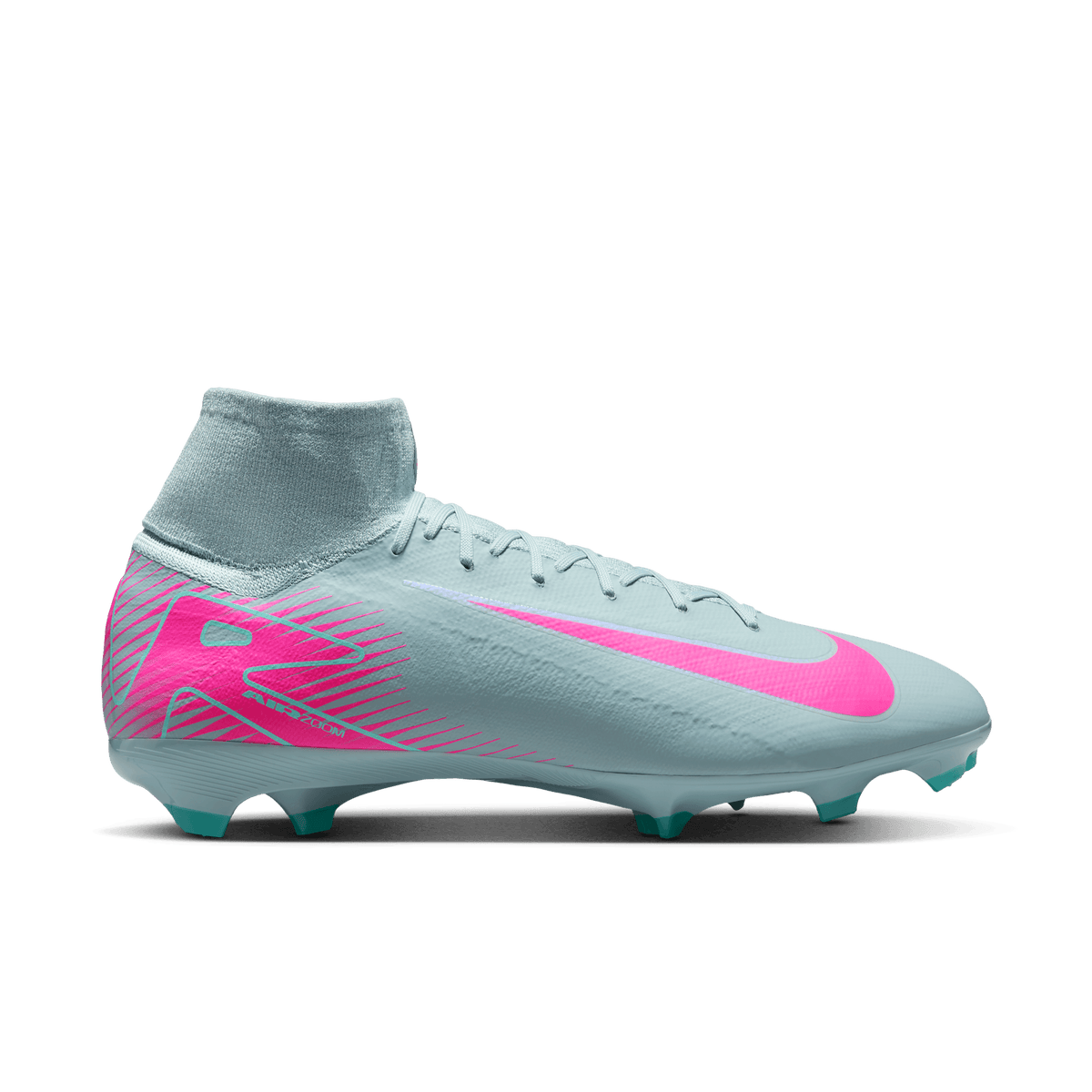 Nike Youth Mercurial Superfly10 Pro FG High-Top Soccer Cleats-Ocean Cube/Pink Blast