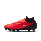 Nike Phantom 6 High Pro Firm-Ground Soccer Cleats-BRIGHT CRIMSON/BLUR-BLACK