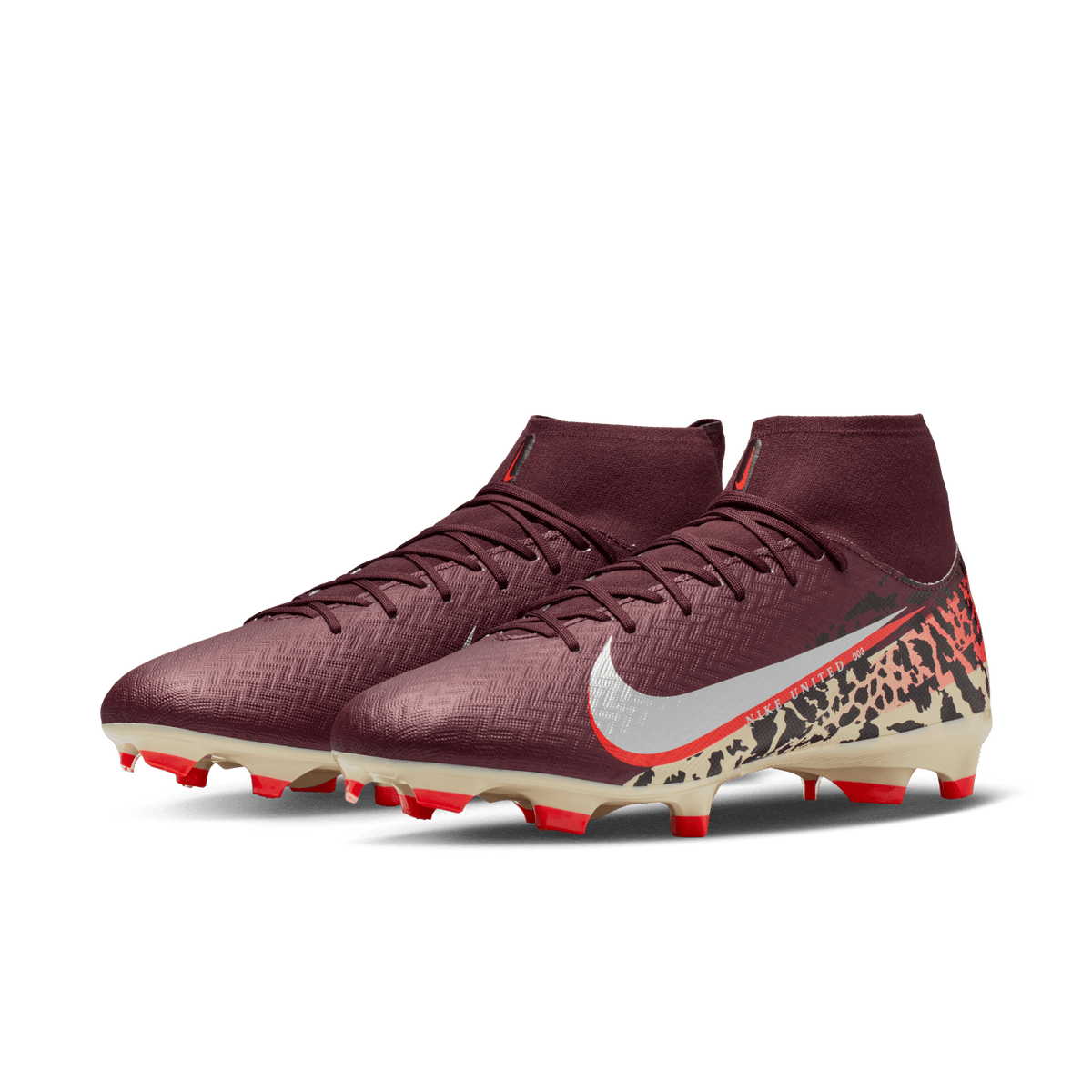 Nike United Mercurial Superfly 10 Academy-Burgundy /Red/Metallic Silver